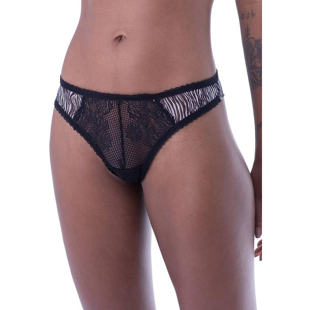 Colaless Cebra Con Detalles En Tul Negro 2rios image number 2.0