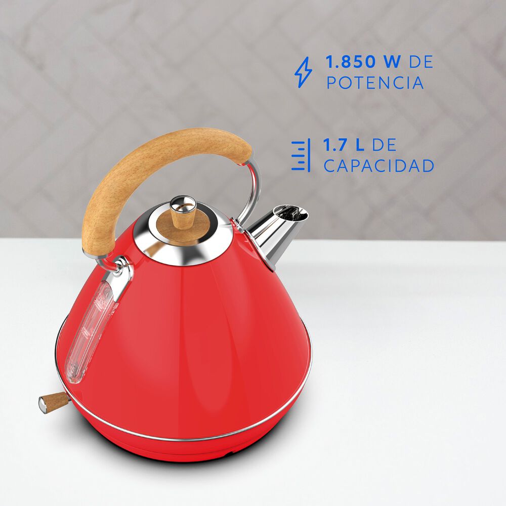 Hervidor Design Rojo 1,7 L Easyways image number 3.0