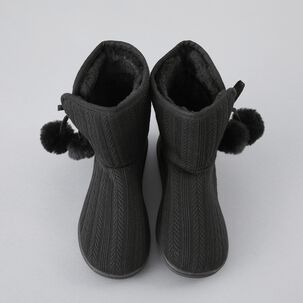 Bota Tejida Y Fur Flores Mujer 33790-2