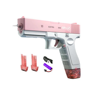 Pistola De Agua Recargable Rosado Con Lanzamiento Continuo - Ps