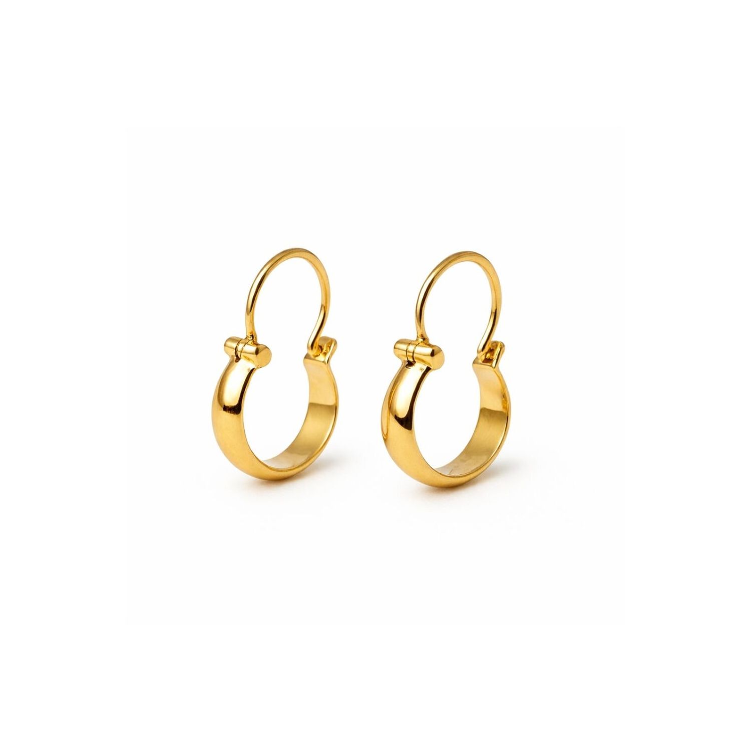 Aros Argolla Bote 2,7cm Largo N4 Oro 18k 3.10gr Mujer Regalo Dorado image number 1.0