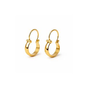 Aros Argolla Bote 2,7cm Largo N4 Oro 18k 3.10gr Mujer Regalo Dorado