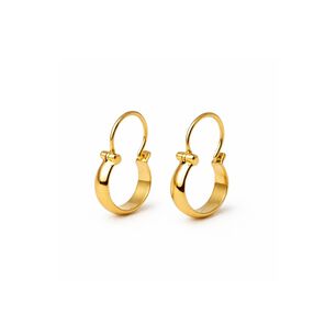 Aros Argolla Bote 2,7cm Largo N4 Oro 18k 3.10gr Mujer Regalo Dorado