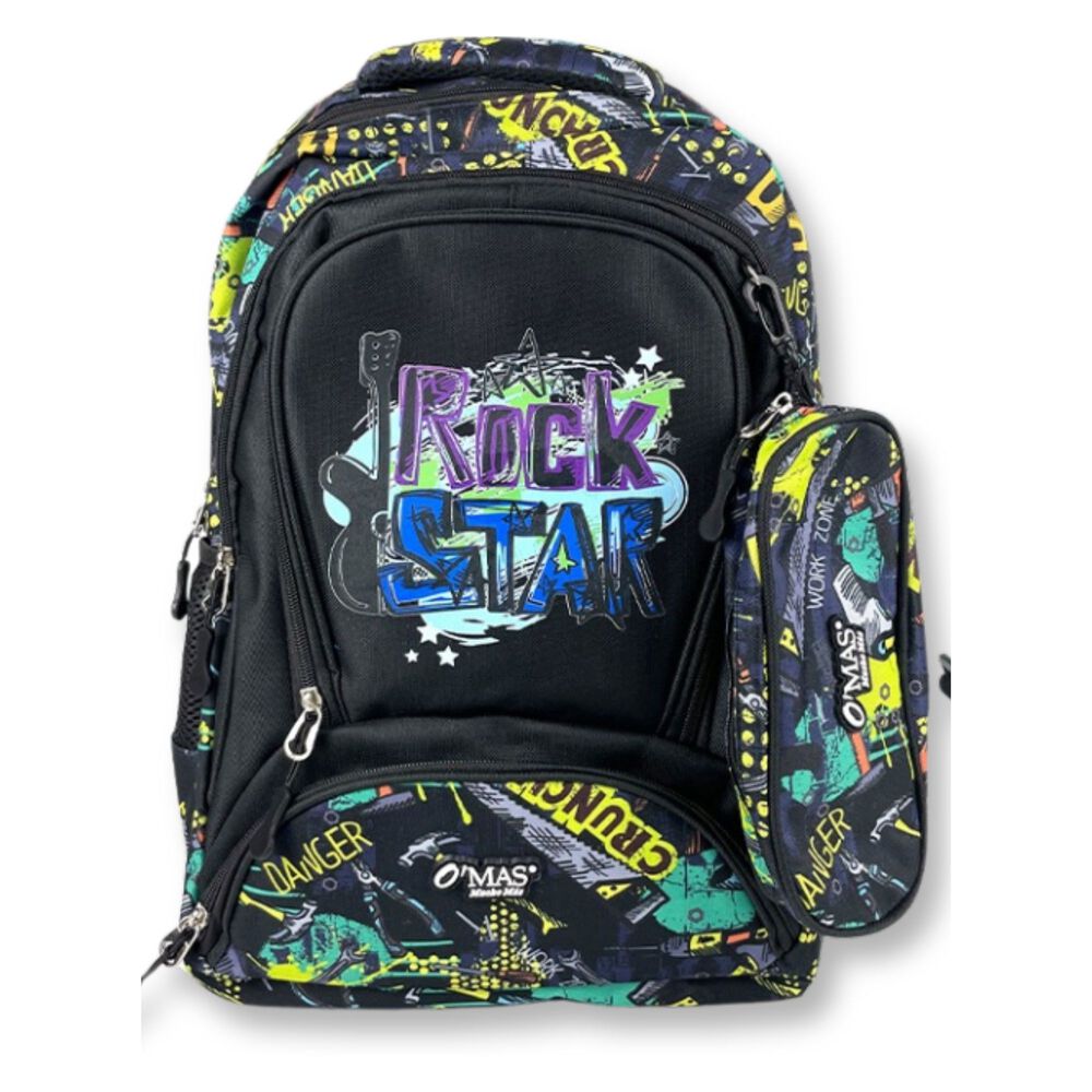Pack Mochila Lonchera 45cm Juvenil Y Escolar Rock Star image number 3.0