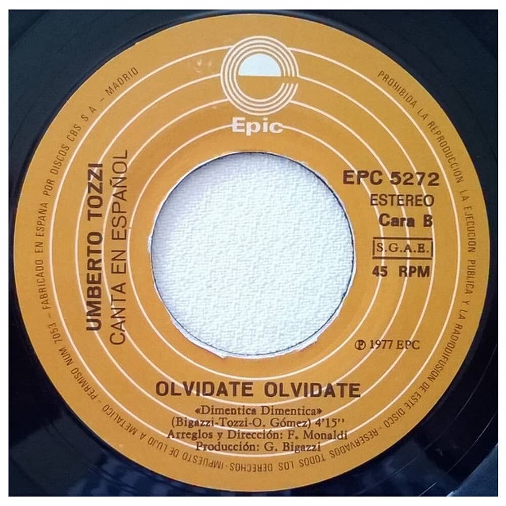 Umberto Tozzi - Te Amo (en Espa&ntilde;ol) | 7" Single Vinilo Usado image number 3.0