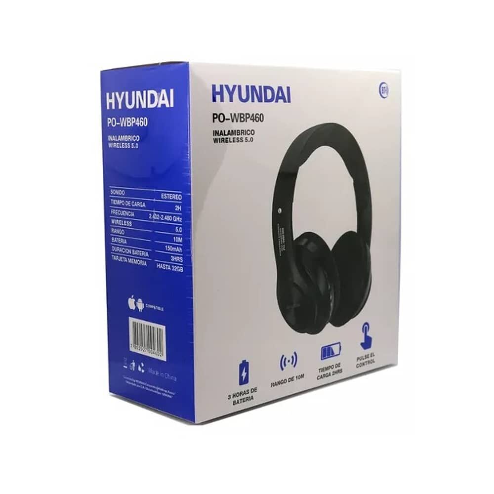 Aud&iacute;fono Bluetooth 5.0 Hyundai Modelo Po-wbp460 image number 3.0