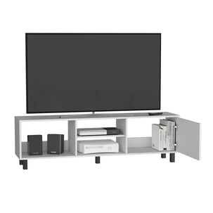 Rack Tv 65" 1 Puerta 47,5x160x35 Cm Blanco