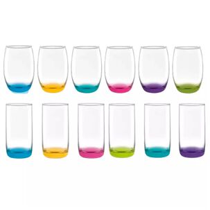 Pack 6 Vasos Altos Modelos Monterrey + 6 Mikonos Fondo Cristar