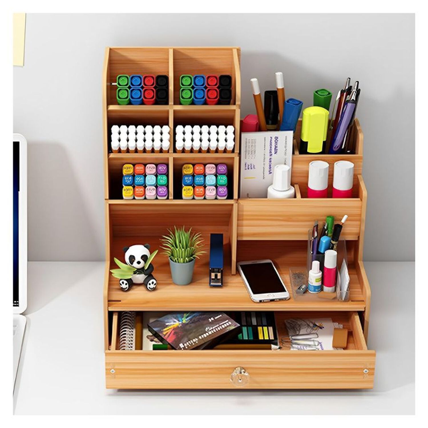 Organizador Escritorio Madera Multifuncional Caj&oacute;n Oficina image number 2.0