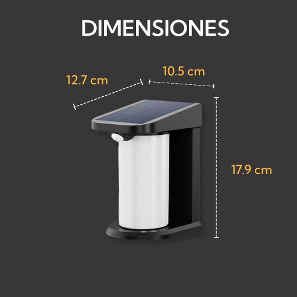 Pack 4 Aplique Solar Vertical Contra Agua Con Base Con Sensor Movimiento image number 3.0