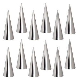 Set De 18 Moldes Con Forma De Cono Para Cannolis Y Croissants