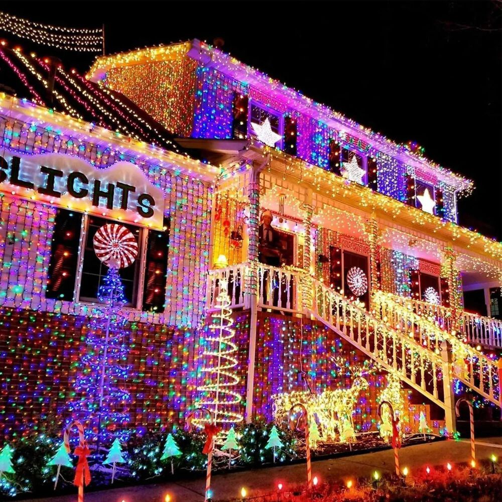 Set 3 Luces Guirnalda Navidad Solar 200 Led Rgb 20m Hogar image number 3.0