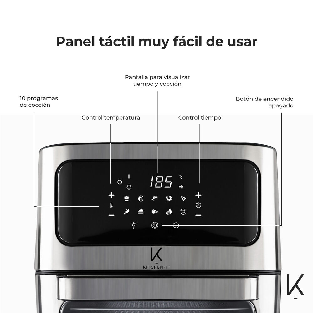 Freidora De Aire Max Edition 12 Litros Kitchen-it image number 3.0