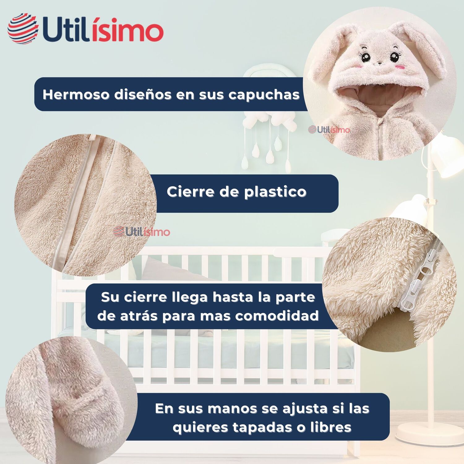 Enterito Oso Con Capucha Bebe Polar Marr&oacute;n image number 3.0