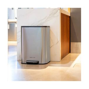 Basurero 50l Con Pedal Mate Y Anti Huellas Simple Cook