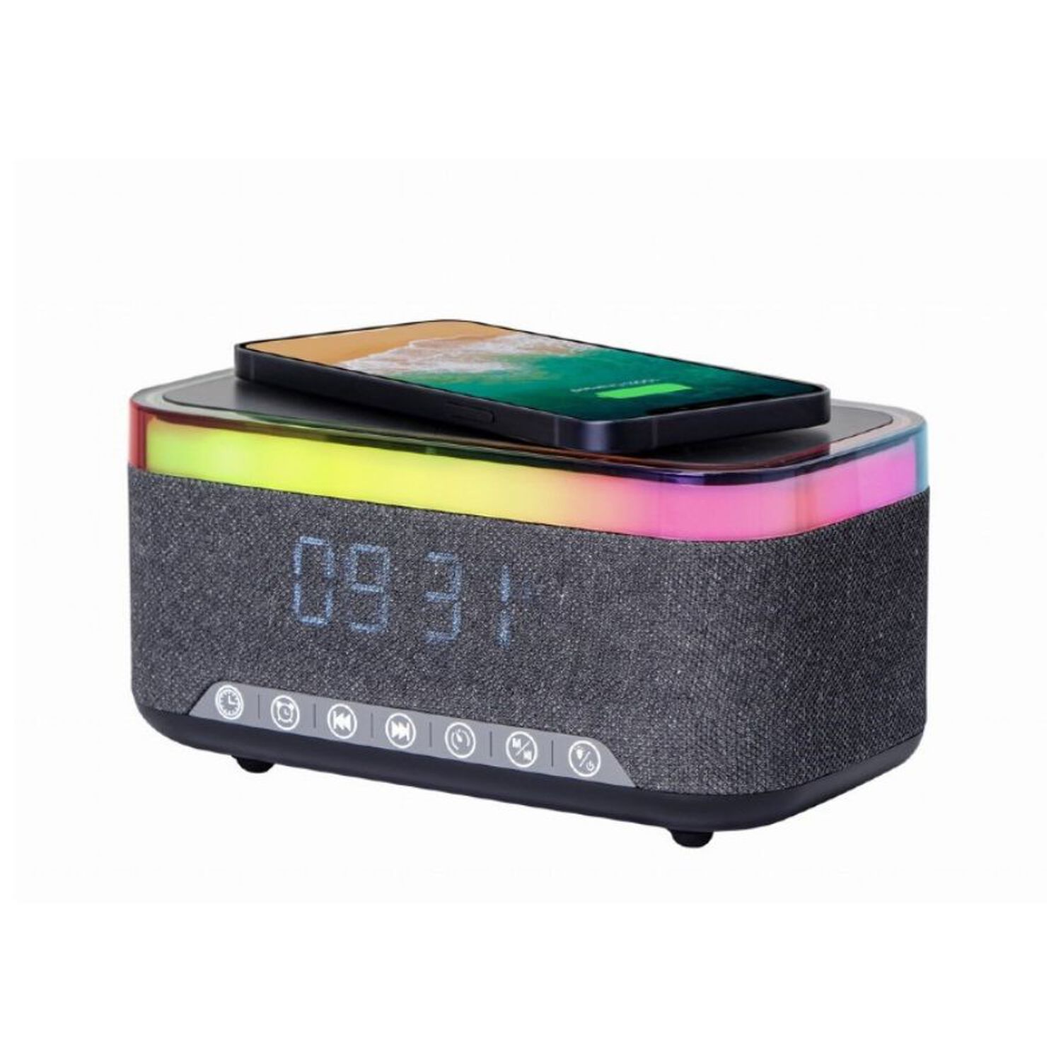 Parlante Bluetooth Multifunci&oacute;n Port&aacute;til 15w Reloj Cargador image number 4.0