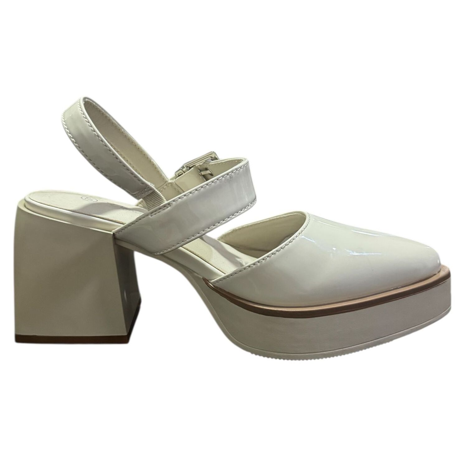 Zapato Para Mujer Taco Grueso Blanco Danicolle image number 4.0