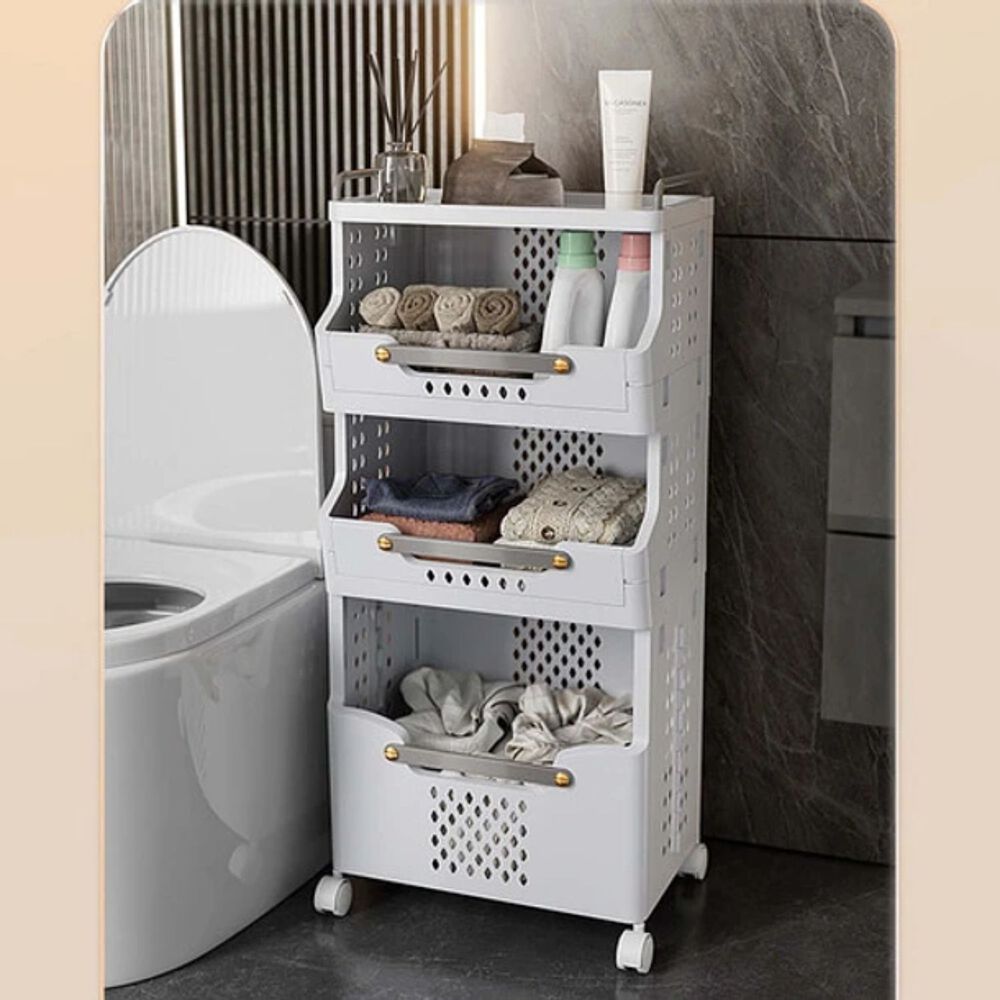 Cesta Organizador De Ropa Sucia Almacenamiento 4 Niveles image number 4.0