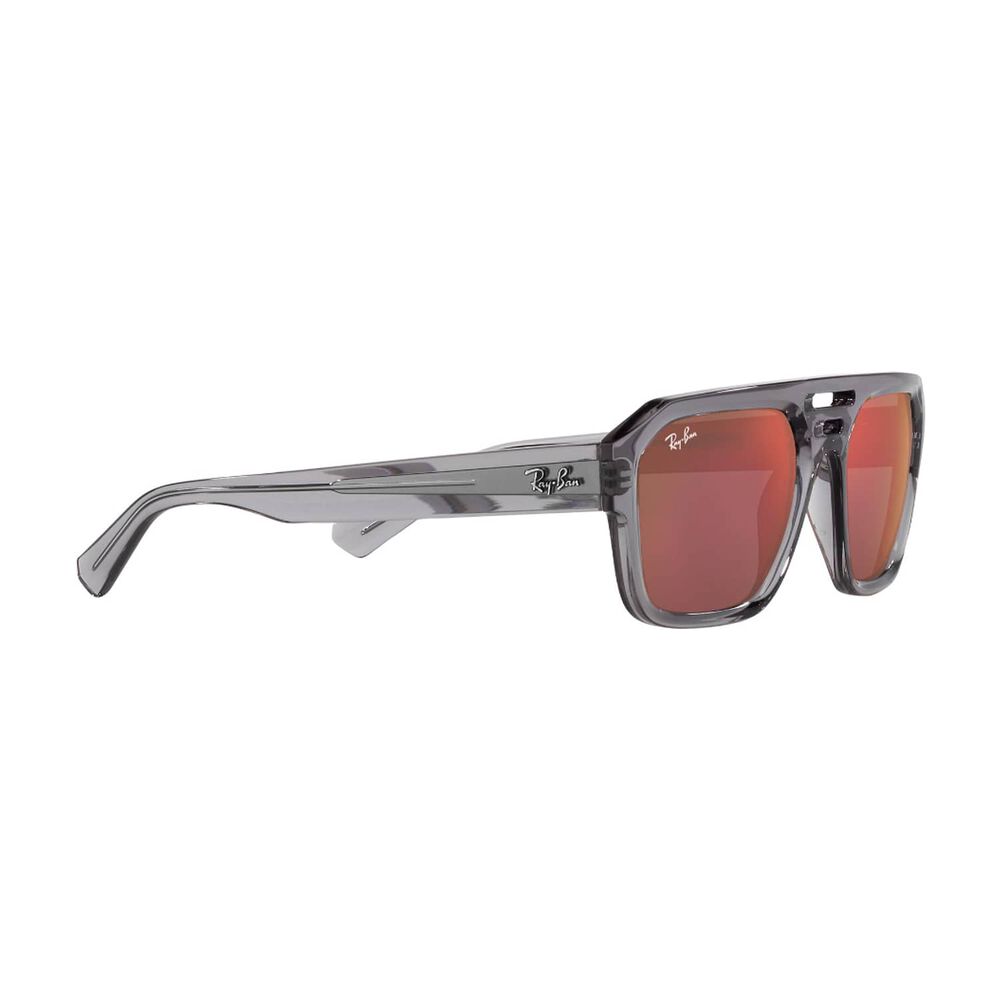 Lentes De Sol Corrigan Transparent Gray Espejados Bio-based Sustentable Ray-ban image number 10.0