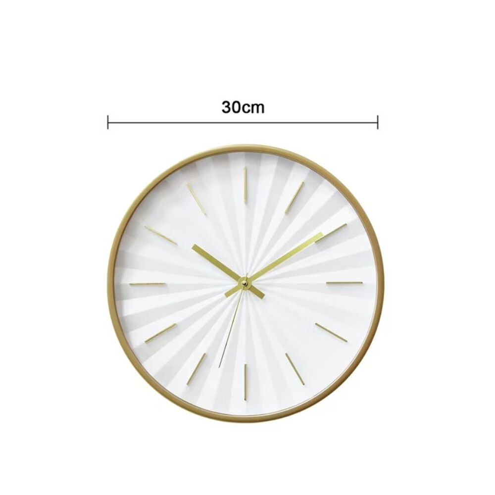 Reloj De Pared Minimalista De Oro Blanco 30cm image number 3.0
