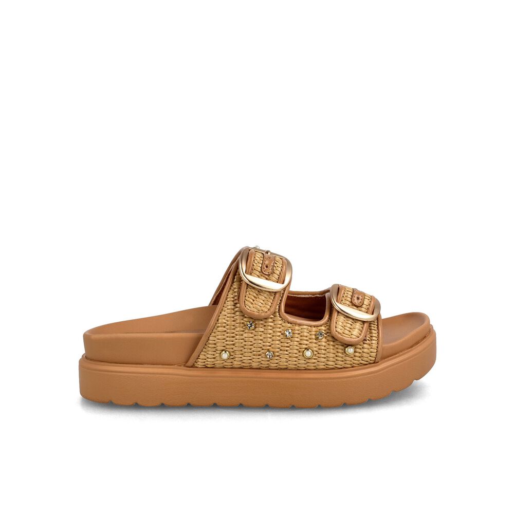 Sandalia Mujer Bata Barack Beige image number 0.0