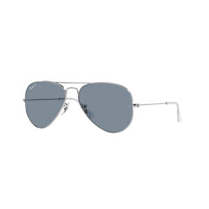 Lentes De Sol Aviator Large Metal Silver Polarizados Ray-ban