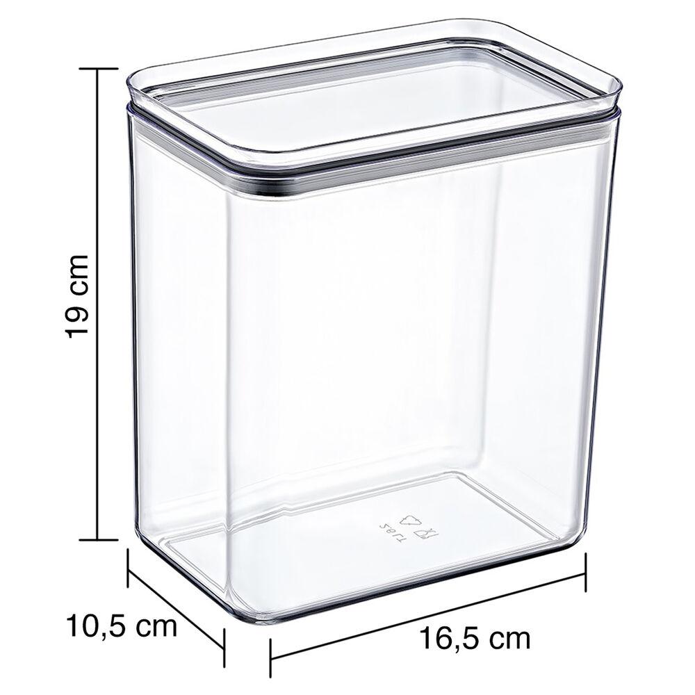 Canister Contenedor Hermético 2,6 Lt Crystal Rectangle image number 2.0