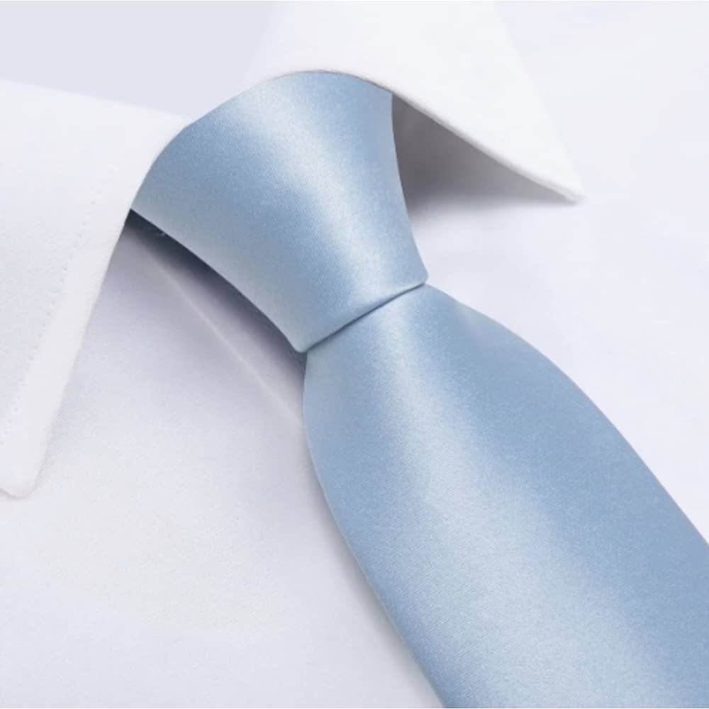 Corbatas Seda Hombres, Pa&ntilde;o Y Colleras Cielo image number 2.0