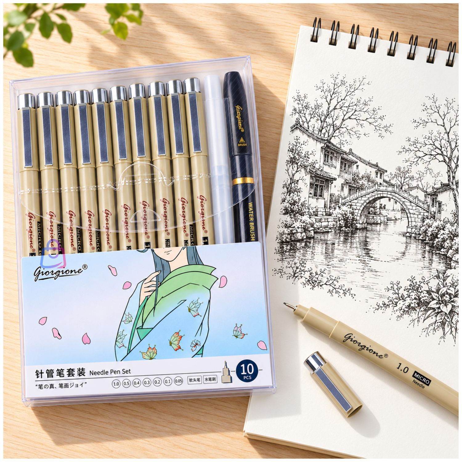 Set Estil&oacute;grafos Zg010 10 Piezas Dibujo Y Brush - Ps image number 2.0