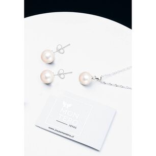 Conjunto Viena Con Perlas Organicas Cream
