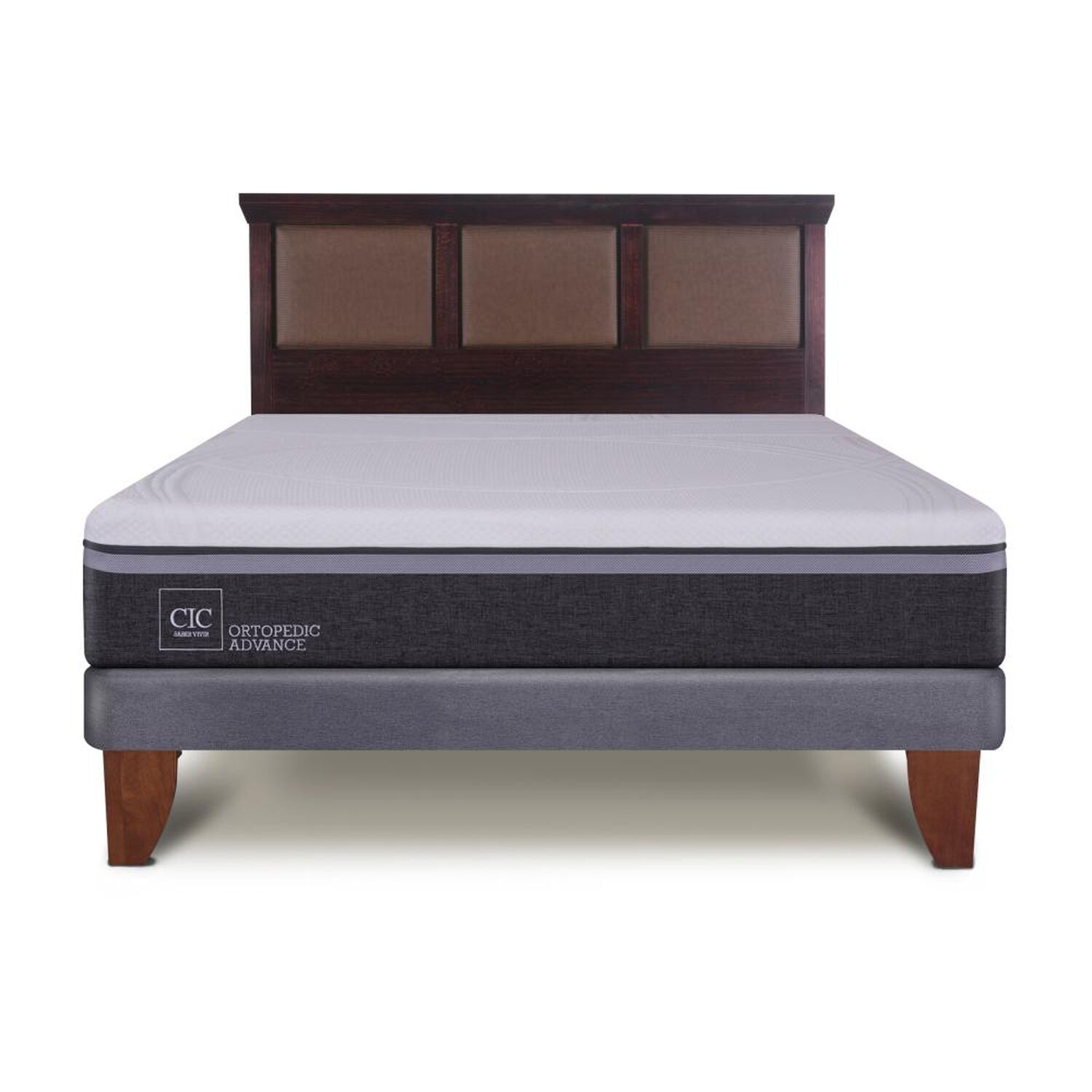 Cama Europea Cic Ortopedic Advance / 2 Plazas / Base Normal + Respaldo image number 0.0