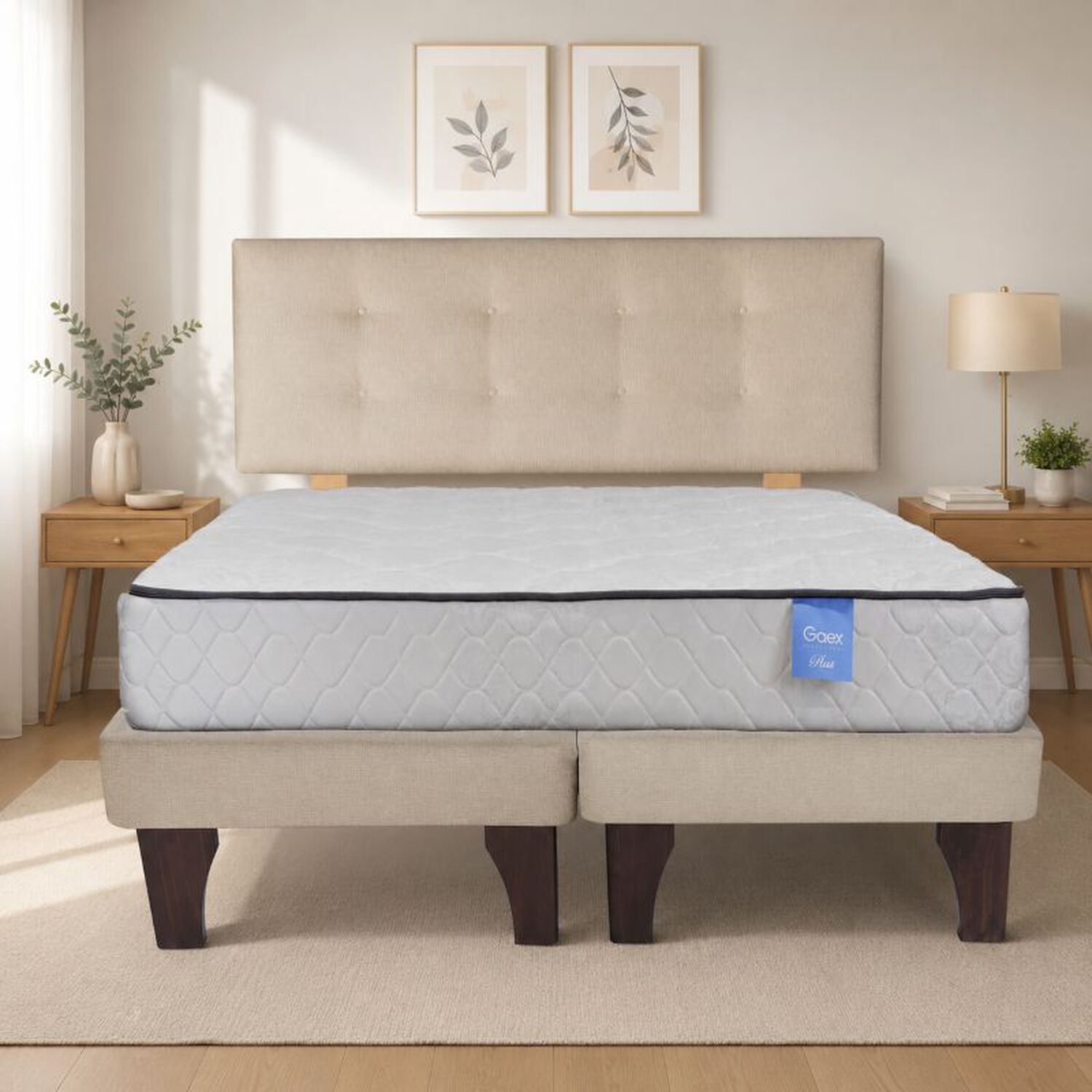 Cama Europea 2 Plazas 190 Rest Respaldo Berna image number 0.0