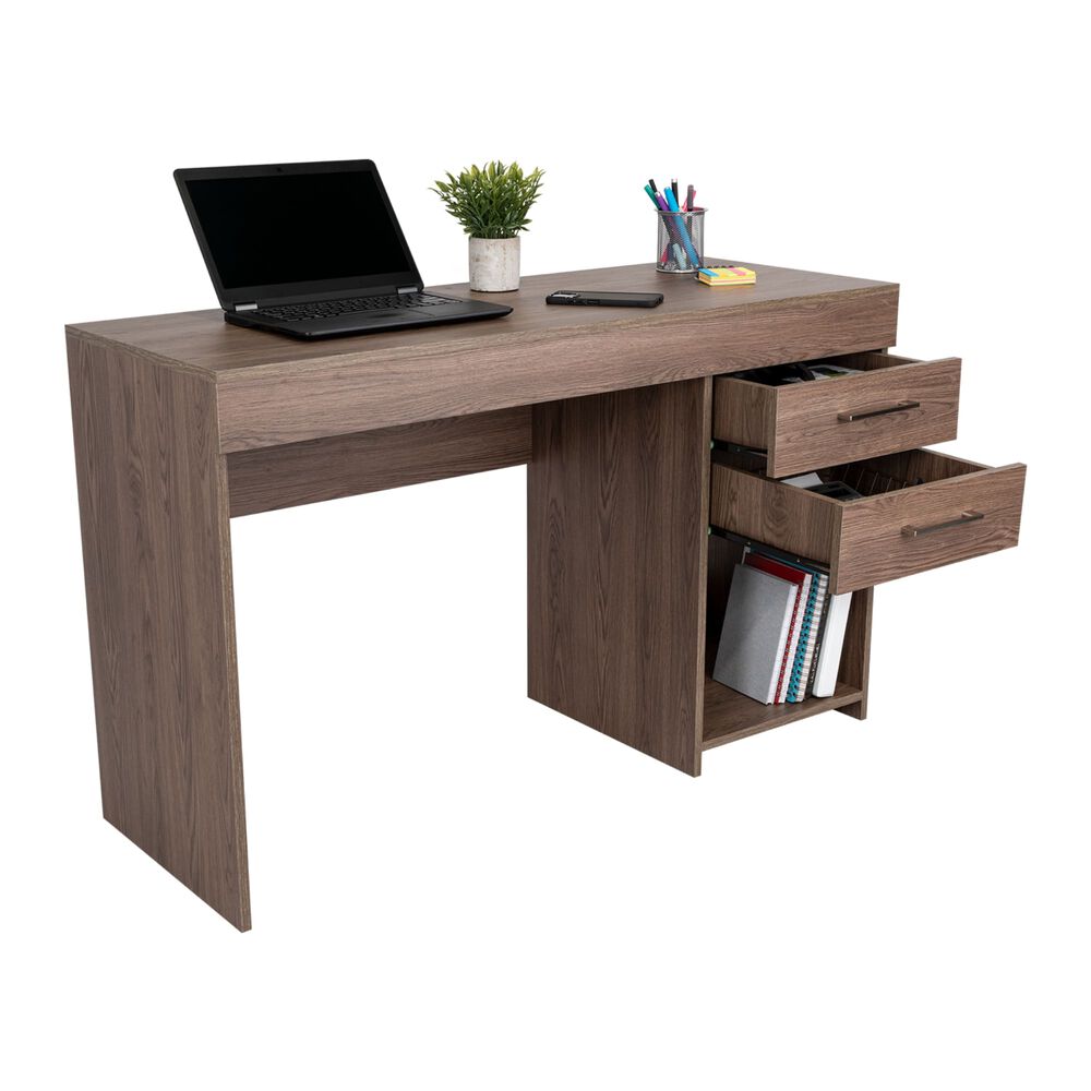 Escritorio Fm Con 2 Cajones Caf&eacute; Oscuro 75x120x45,7 Cm image number 3.0