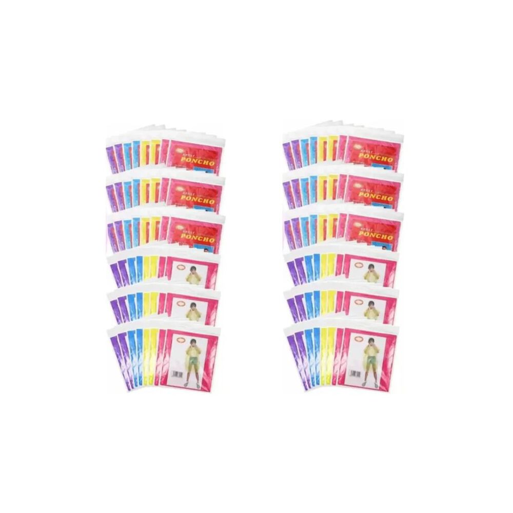 Set De 12 Ponchos Impermeables Capa De Agua Capas De Lluvia Colores Surtidos image number 0.0