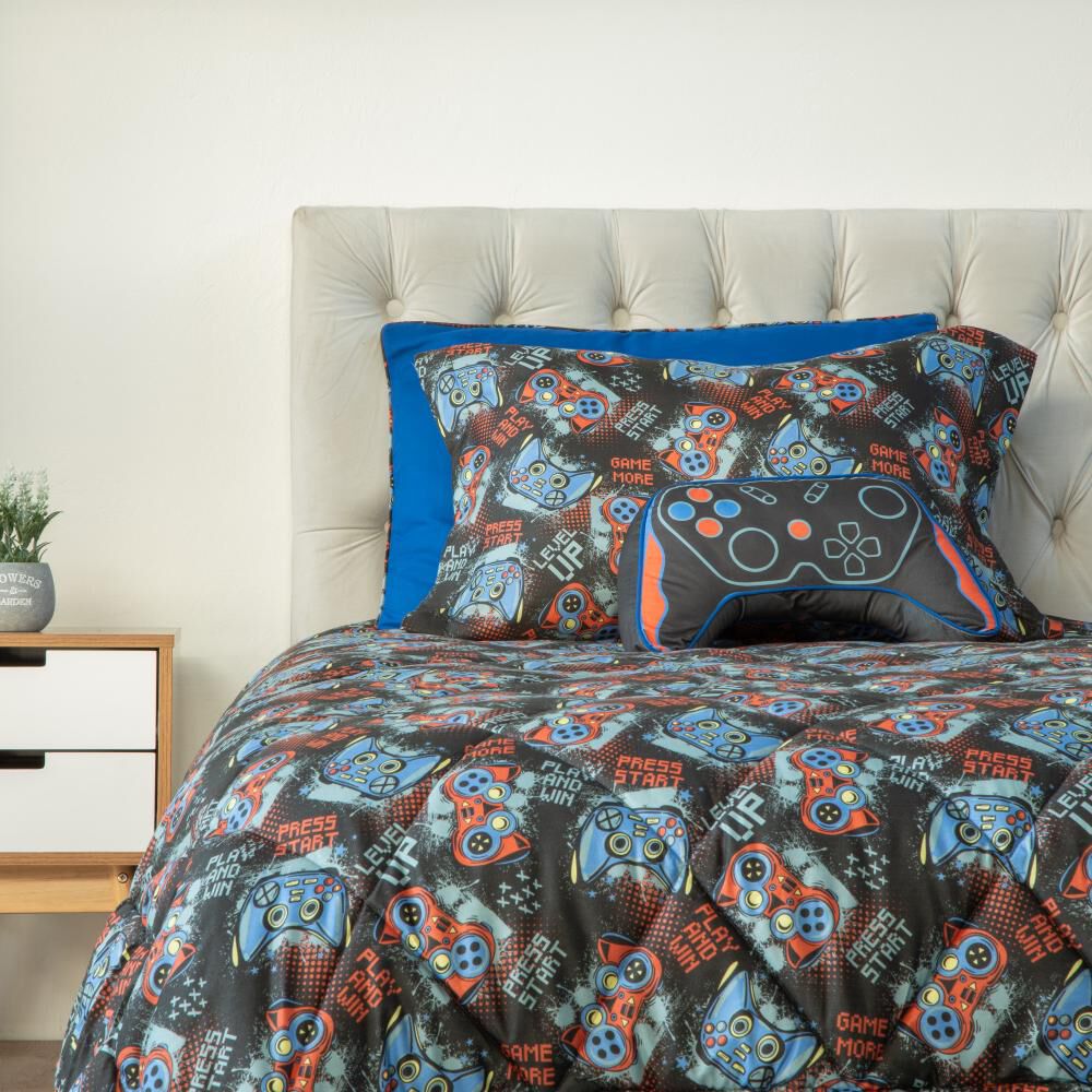 Set Plum&oacute;n + Almohada + Coj&iacute;n Casaideal Kids Gamer Lvl S / 1.5 Plazas image number 0.0