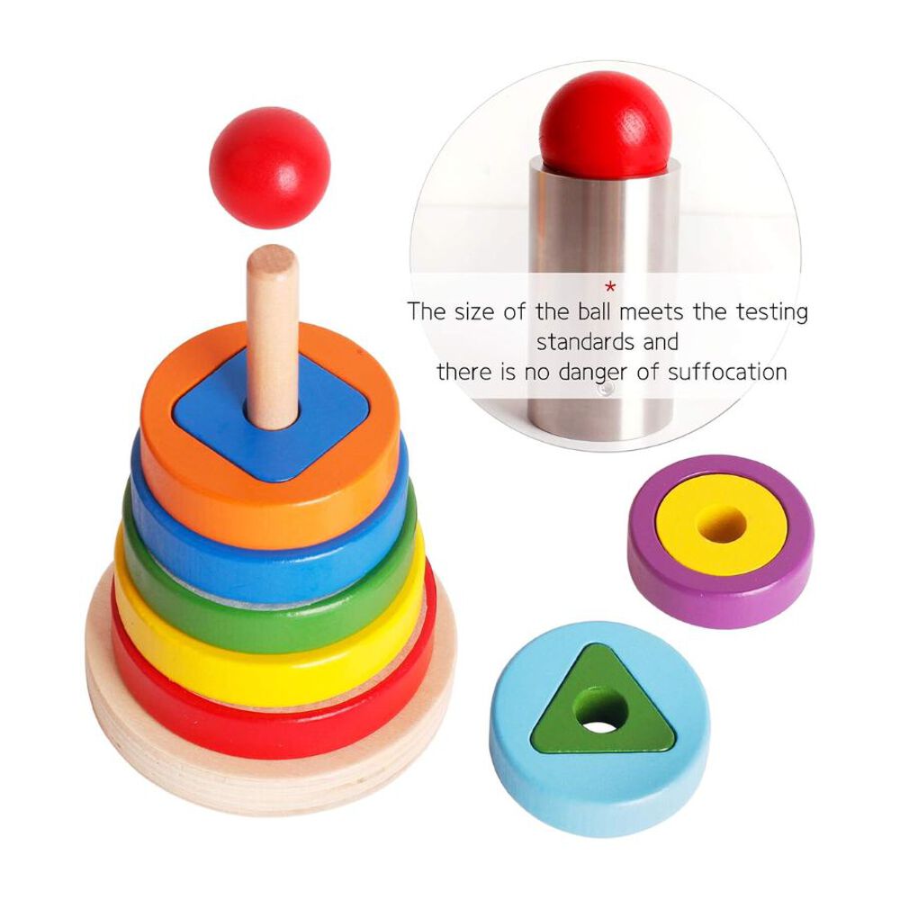 Torre De Arco&iacute;ris De Figuras Geom&eacute;tricas Para Ni&ntilde;os image number 2.0