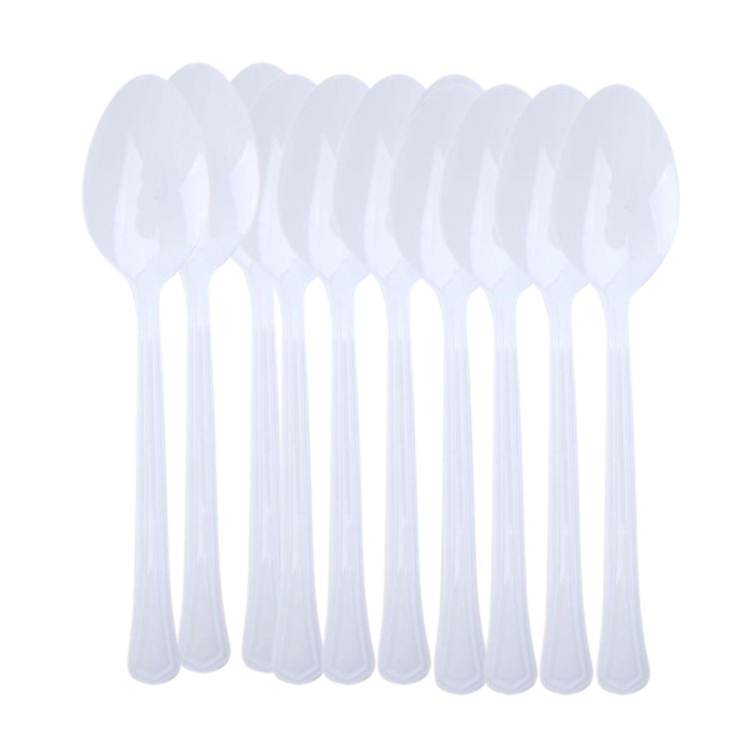 Juego De Cucharas Desechables 13cm Blancos De 20 Piezas image number 2.0