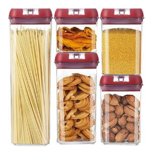 Set 5 Contenedores Alimento Herméticos Plástico Pp Ps