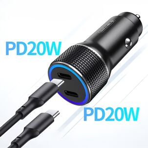 Cargador Usb-c Para Auto Dual Port Power Delivery 40w Tm-200542