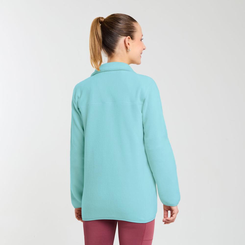 Polerón Deportivo Cuello Alto Mujer Wetland image number 2.0
