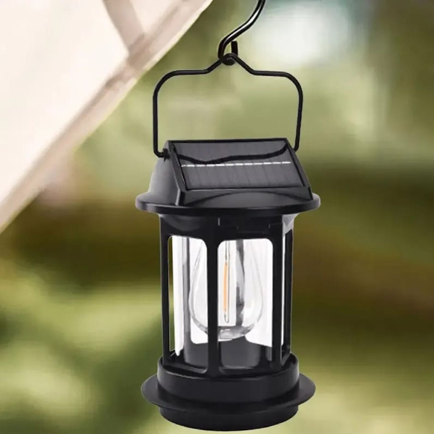 Farol Linterna Led De Camping Solar Y Recargable Vintage. image number 2.0