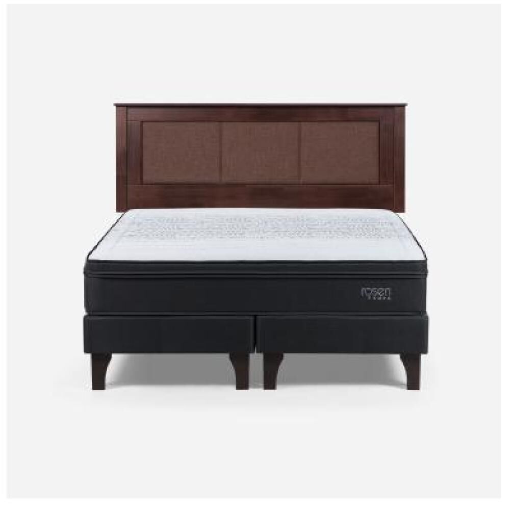 Cama Europea Rosen Tempo / 2 Plazas / Base Dividida + Respaldo Rachel image number 5.0