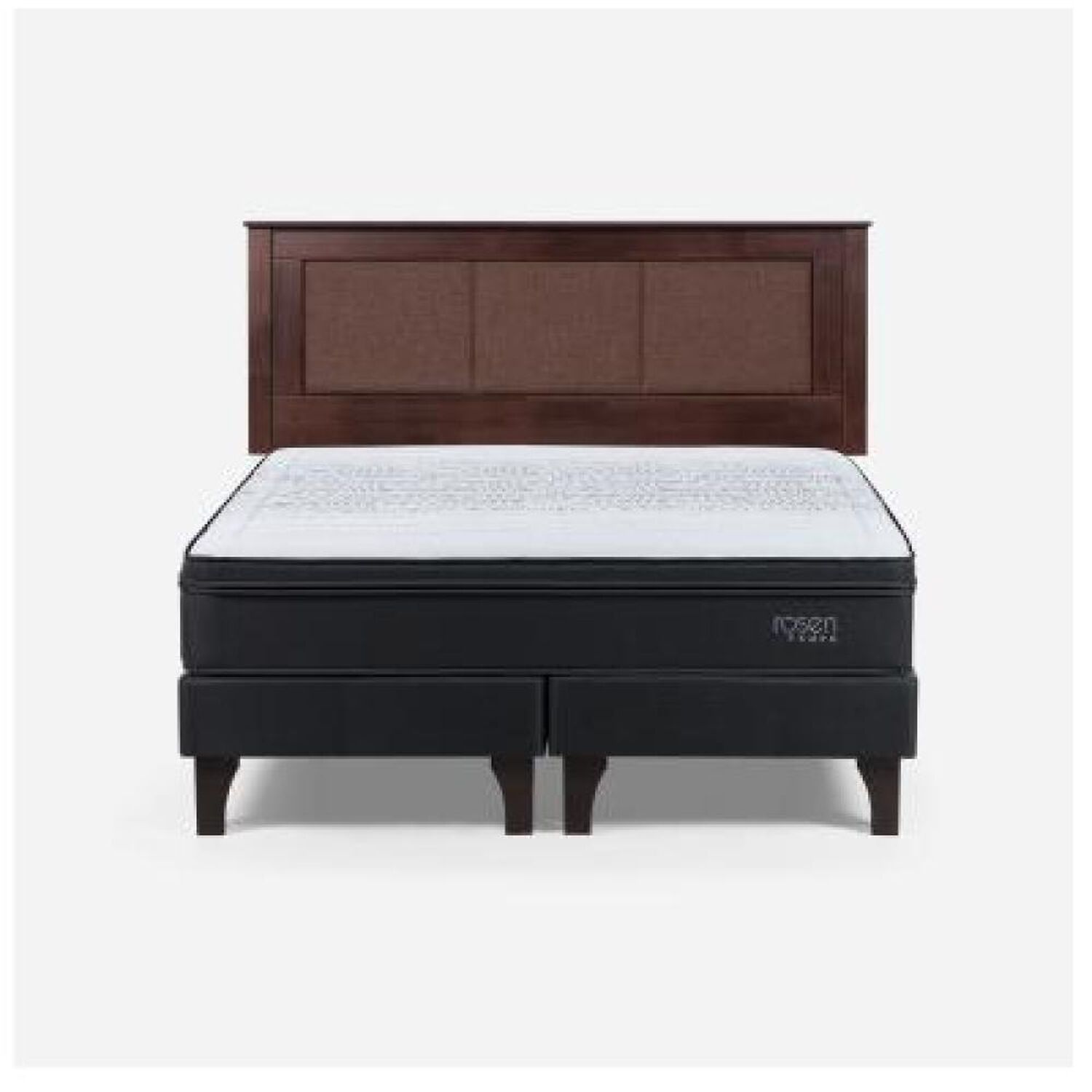 Cama Europea Rosen Tempo / 2 Plazas / Base Dividida + Respaldo Rachel image number 5.0