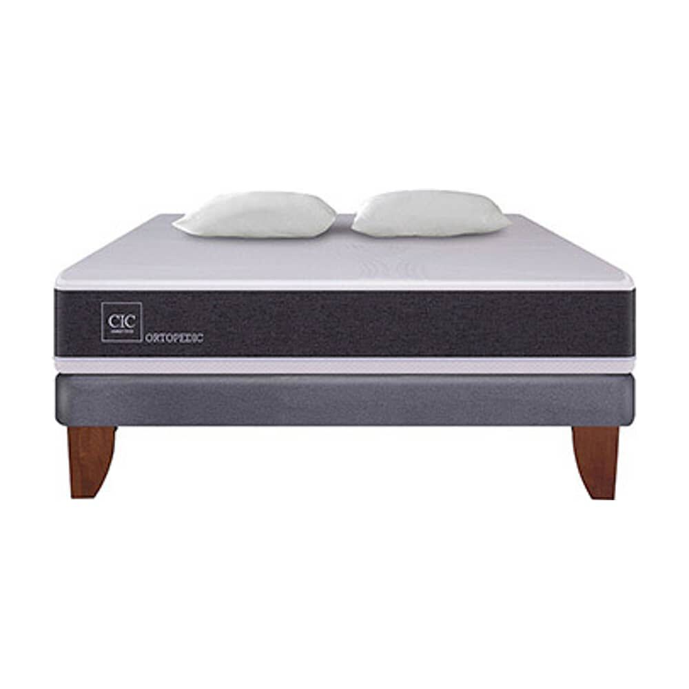 Cama Europea Cic New Ortopedic / 2 Plazas / Base Normal + Almohadas image number 5.0