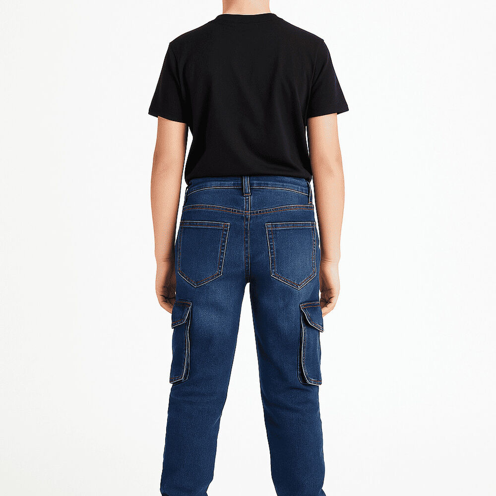 Pantalón Jogger Cargo Mezclilla Niño image number 1.0