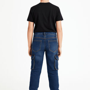 Pantalón Jogger Cargo Mezclilla Niño