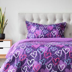 Cubrecama Casaideal Kids Corazon / 1.5 Plazas