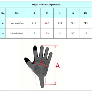Guante Para Bicicleta Largo Ms003 Long Finger Mcycle