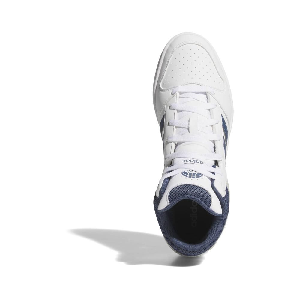 Zapatilla Basketball Unisex Adidas Hoops Mid Classic Blanco image number 4.0