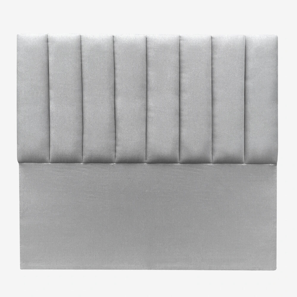 Respaldo De Cama Tubular Vertical Lino Gris Plata 2 Plazas image number 0.0